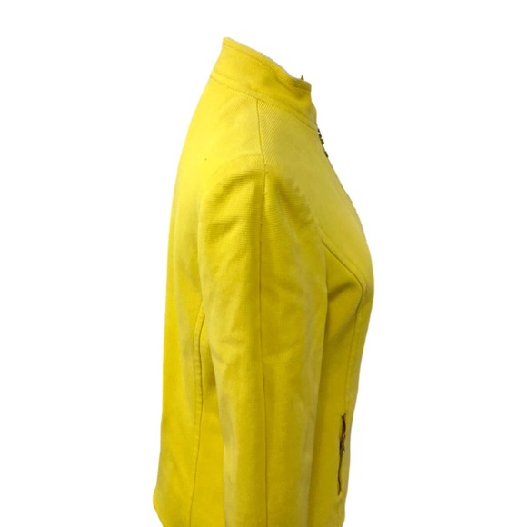 Dana Buchman Yellow Piqueé Jacket Blazer S EUC - Picture 5 of 15